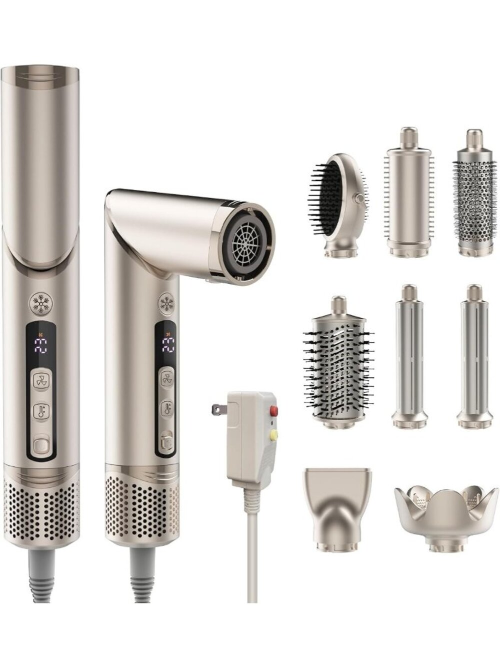 Multi-Functional Hot Air Styler & Blow Dryer Brush for Curls, Volume & Shine